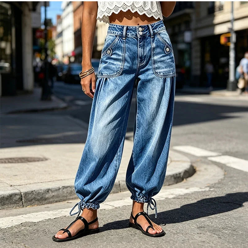 Mina | Barrel Jeans with Adjustable Hem