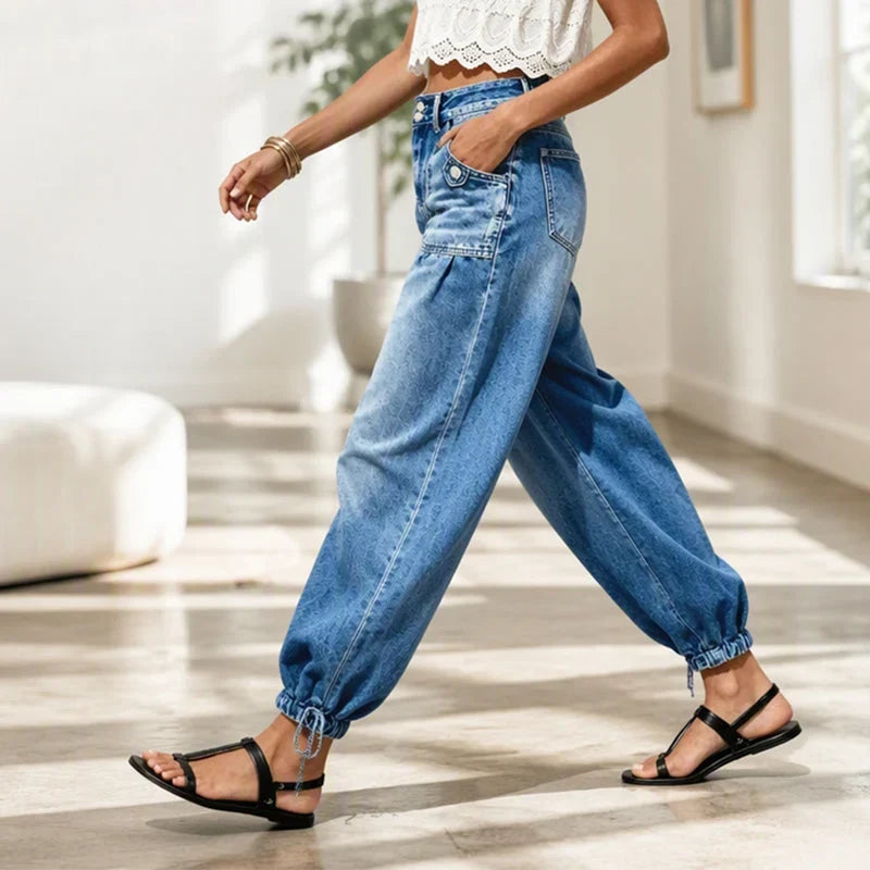 Mina | Barrel Jeans with Adjustable Hem