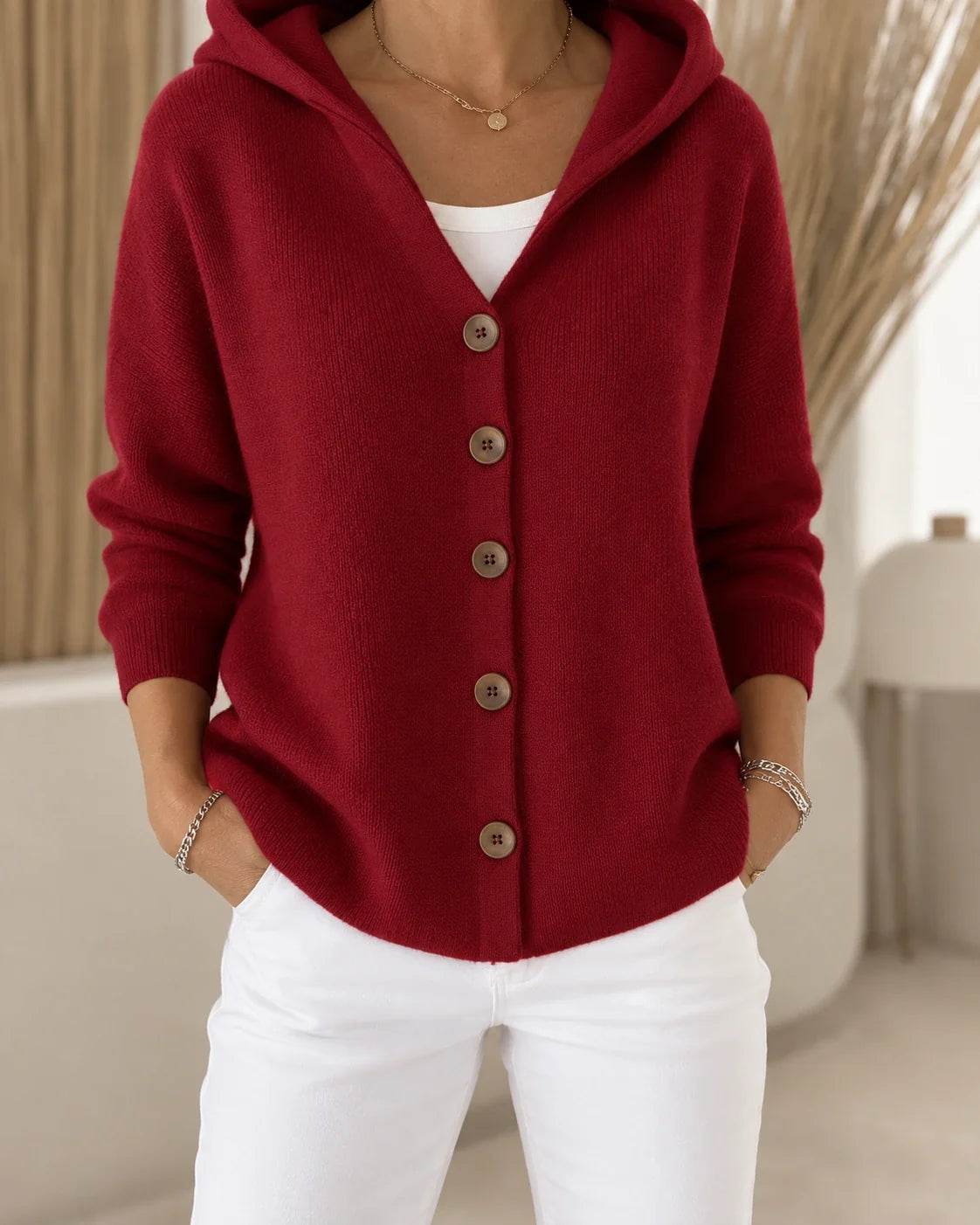 Elara | Hooded Long-Sleeve Cardigan