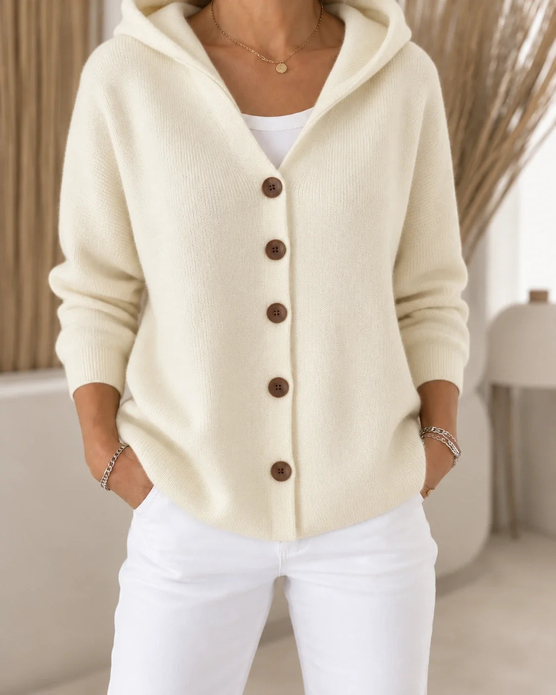 Elara | Hooded Long-Sleeve Cardigan