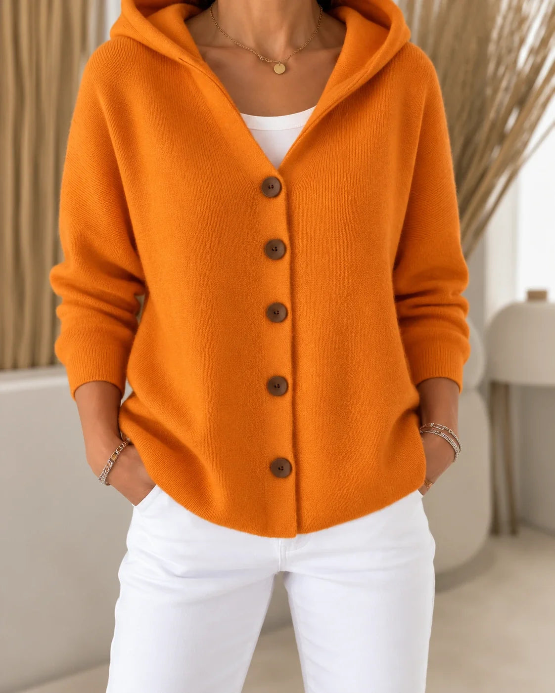 Elara | Hooded Long-Sleeve Cardigan