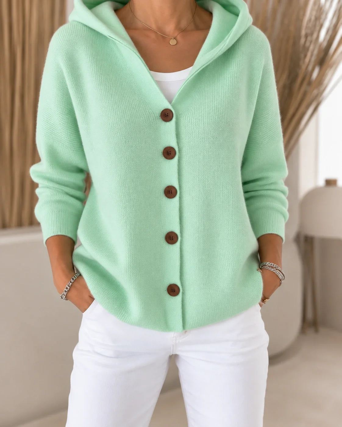 Elara | Hooded Long-Sleeve Cardigan