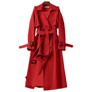 Monique | Double-Breasted Long Trench Coat