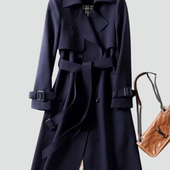 Monique | Double-Breasted Long Trench Coat