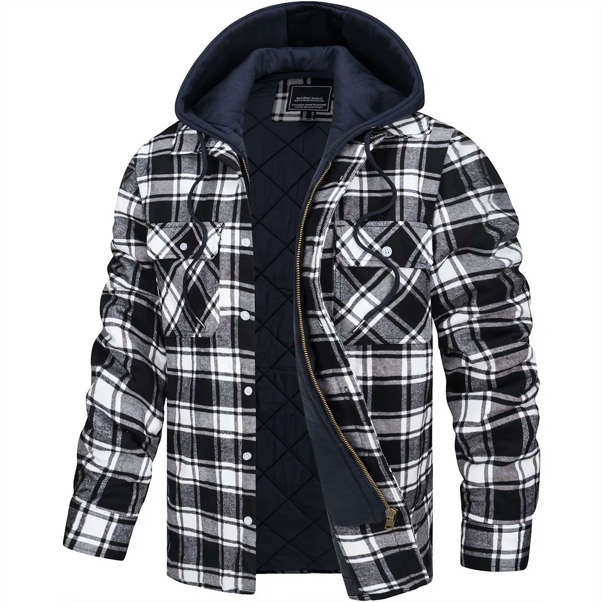 Jason | Classic Plaid Zip-Up Jacket