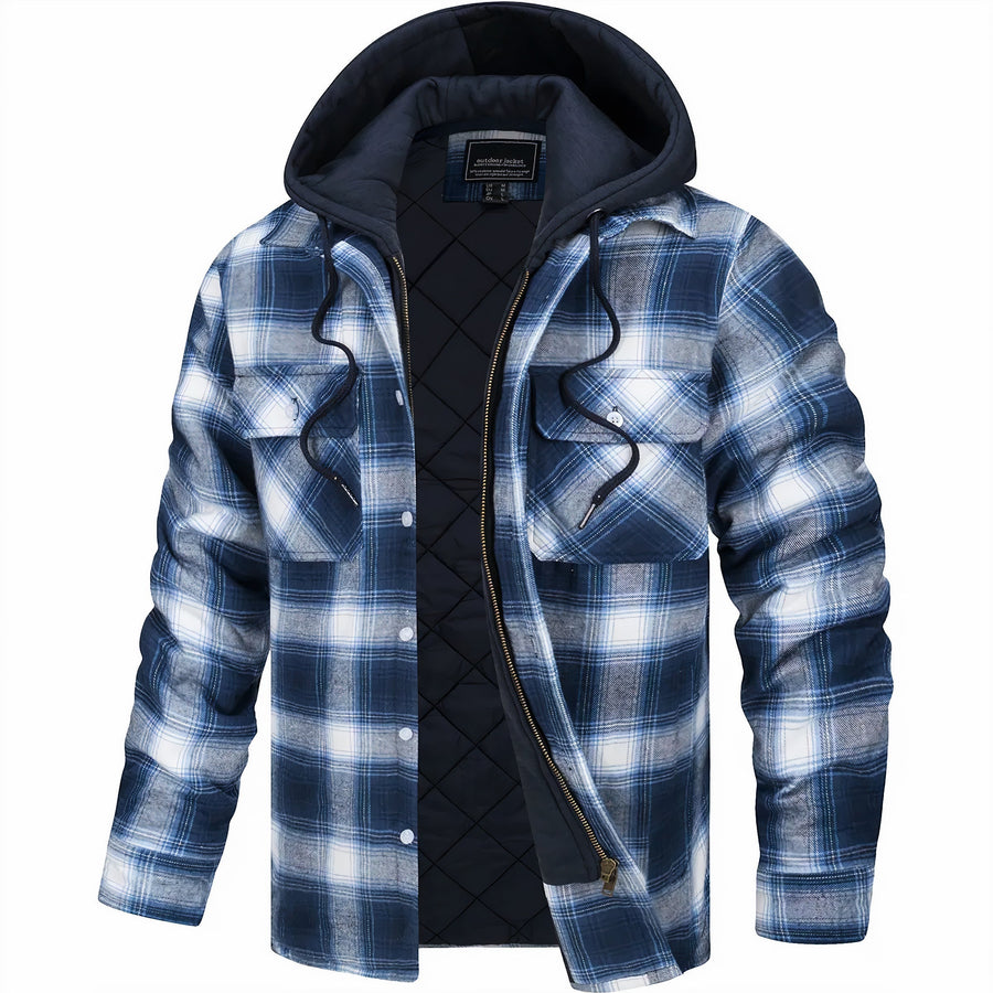 Jason | Classic Plaid Zip-Up Jacket
